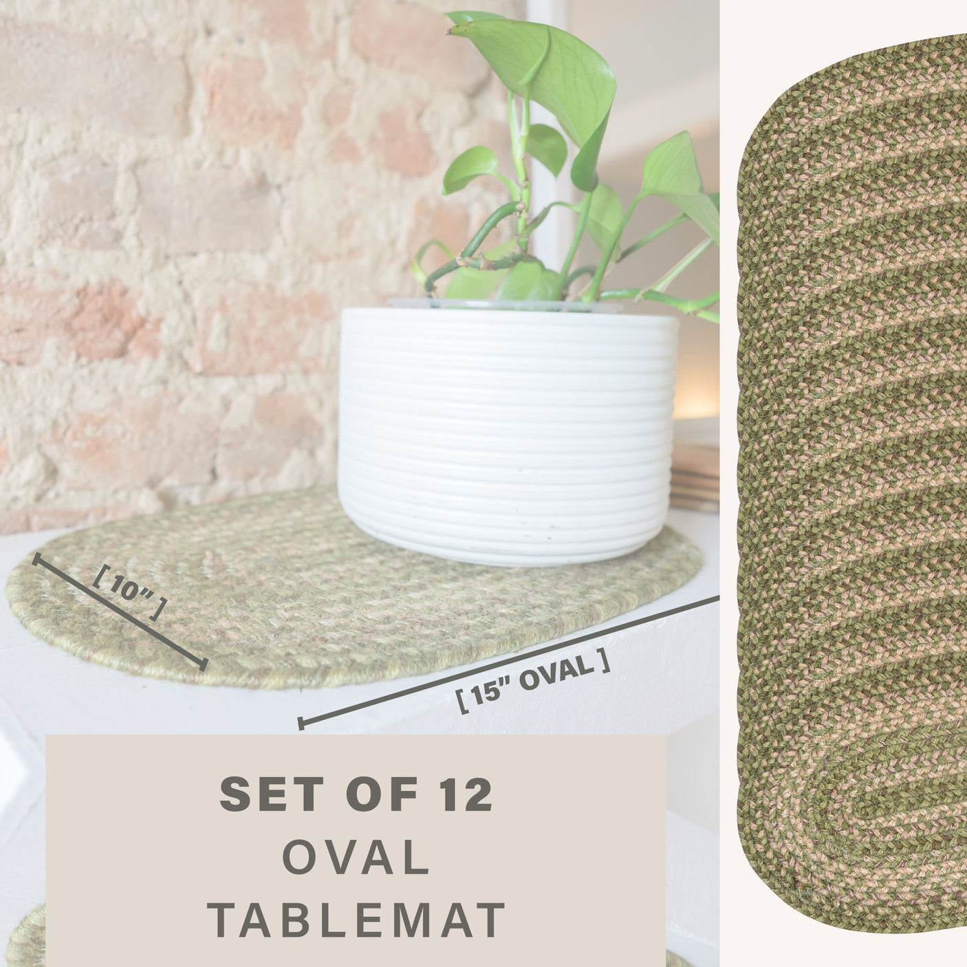 Grassland Green Jute Braided Accessories