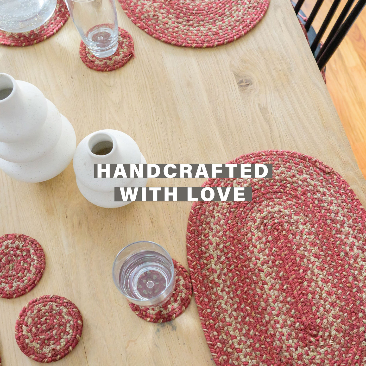 Apple Pie Red Jute Braided Accessories