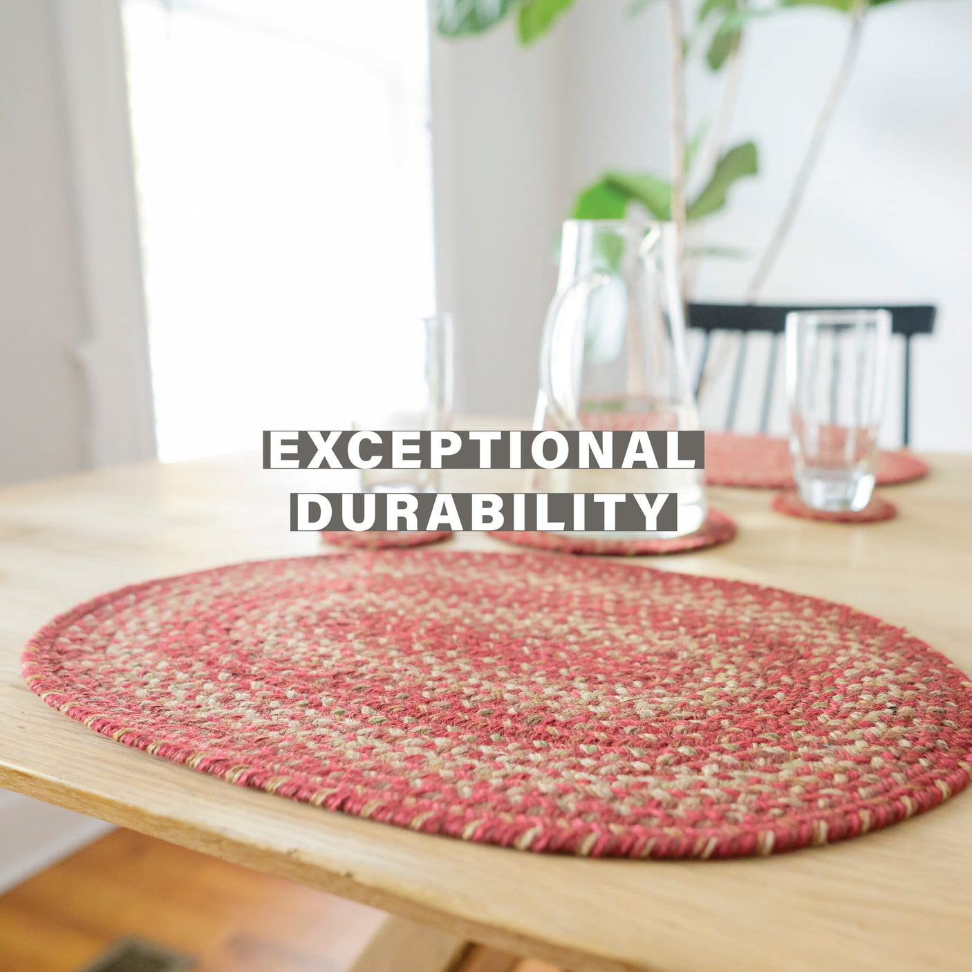 Apple Pie Red Jute Braided Accessories