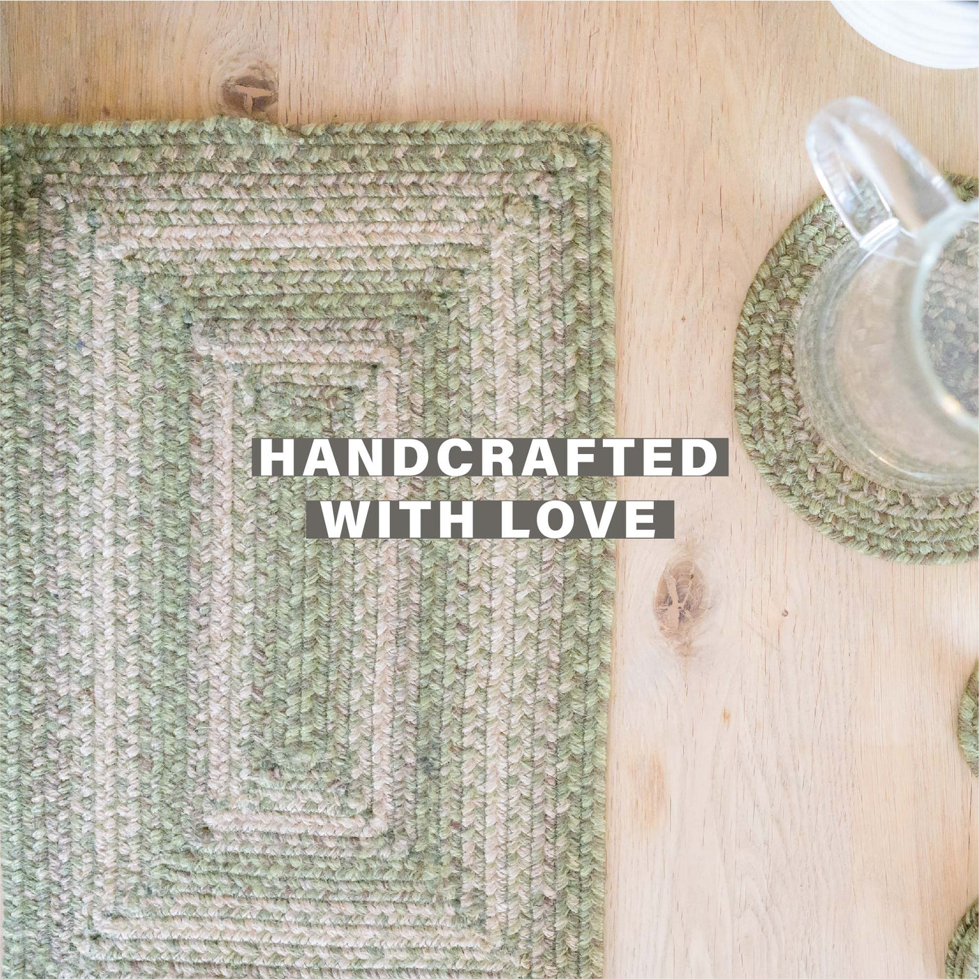 Grassland Green Jute Braided Accessories