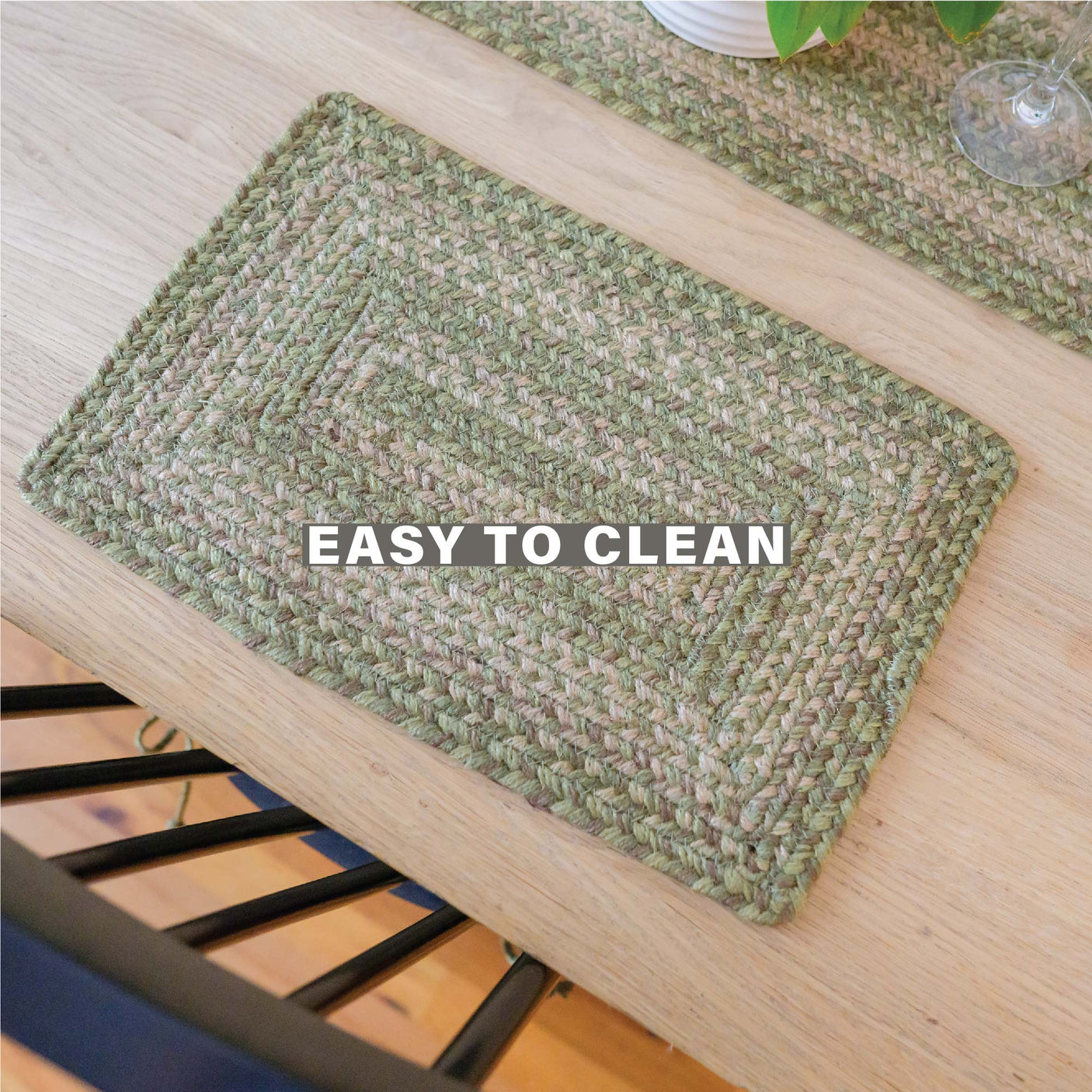 Grassland Green Jute Braided Accessories
