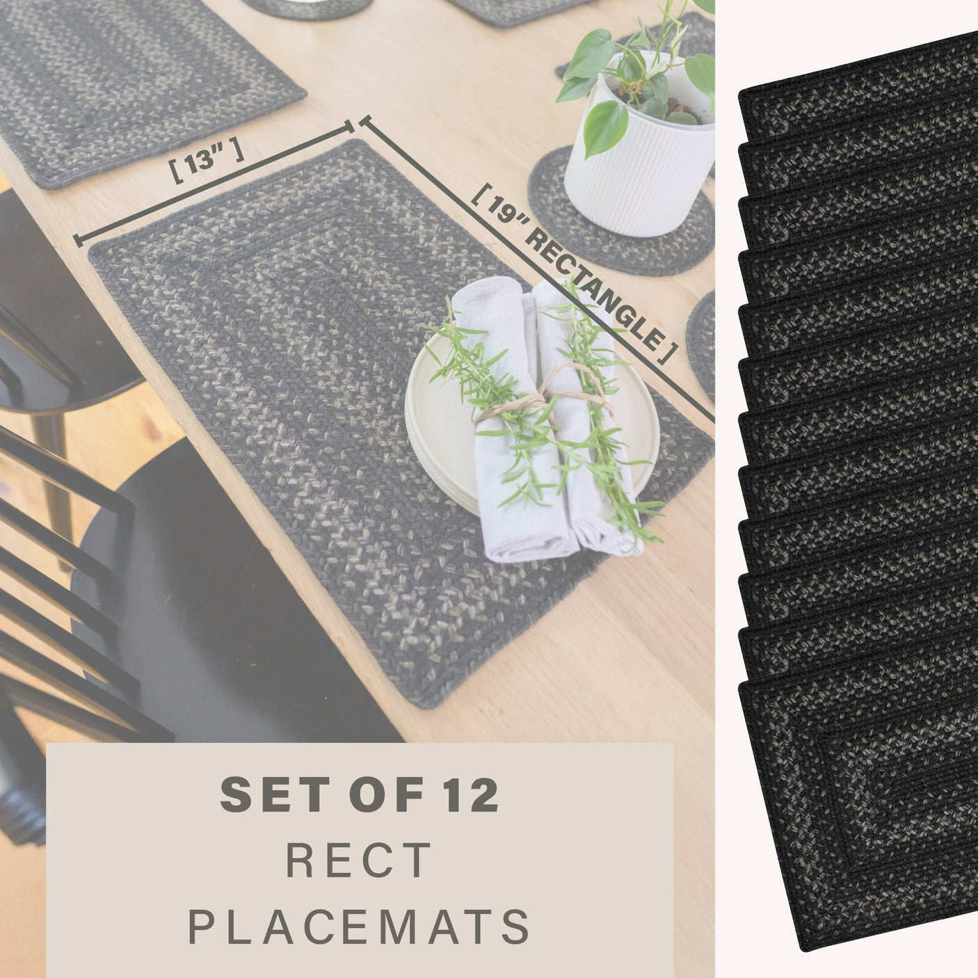 Jet Black Braided Accessories