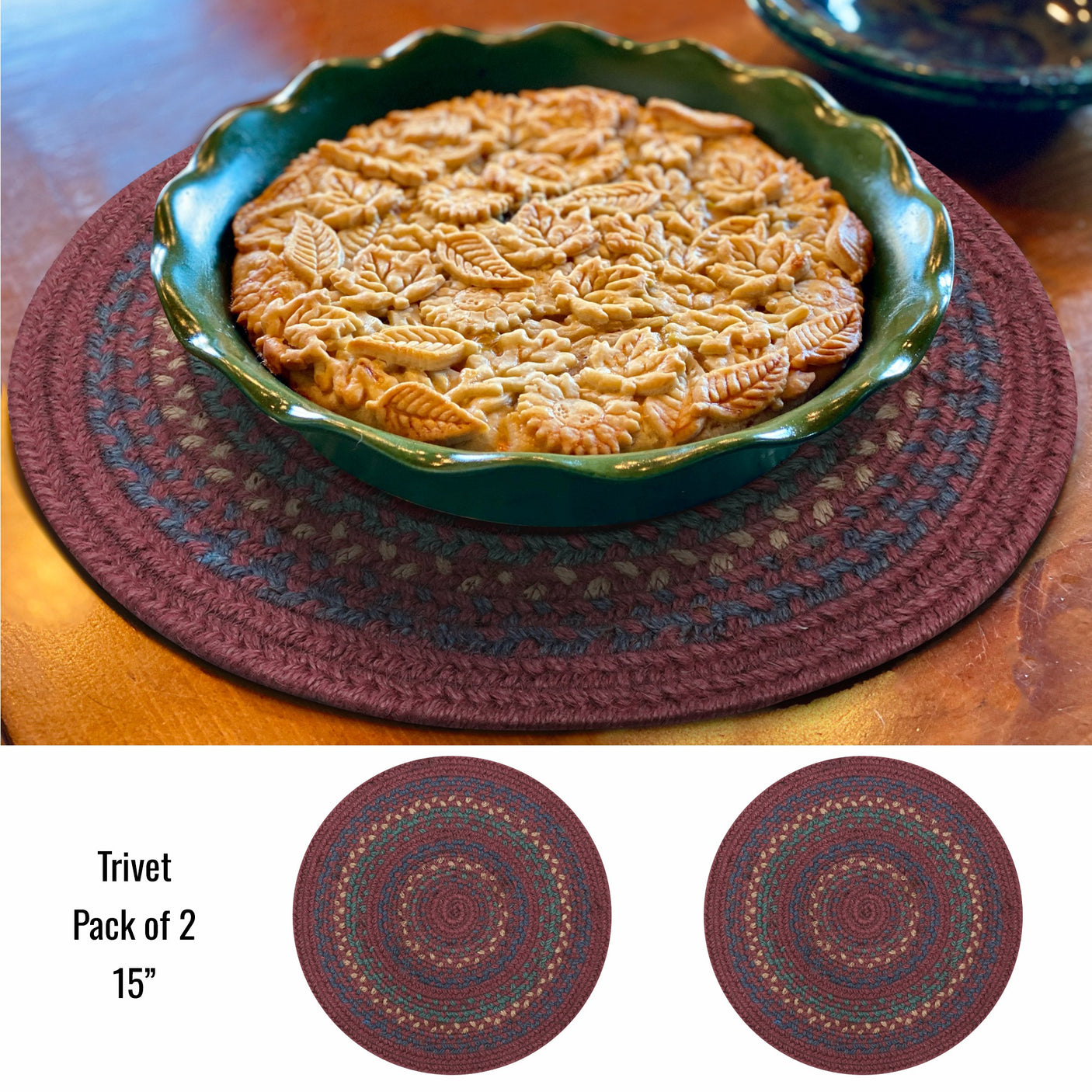 Jamestown Burgundy Jute Braided Accessories