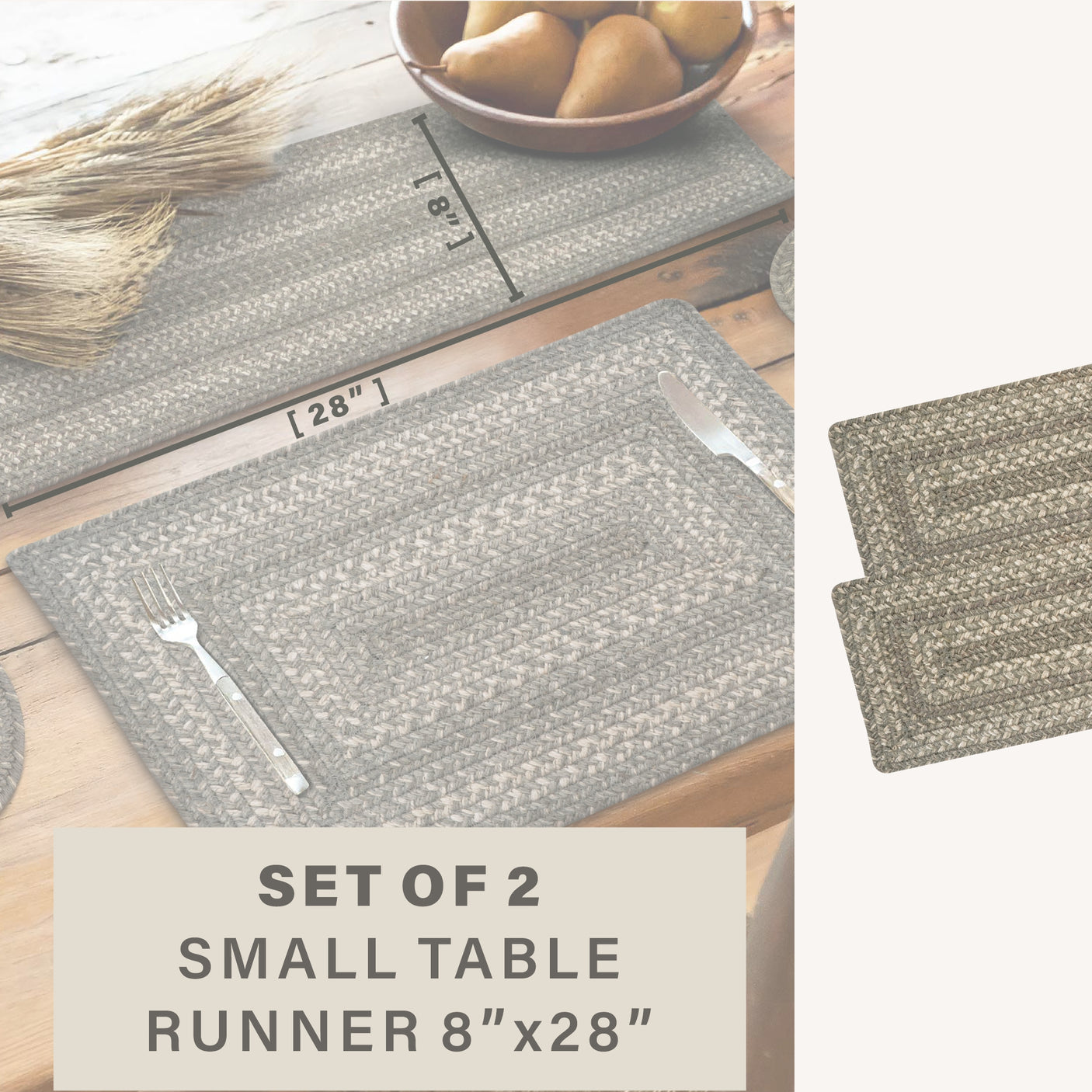 Grey Cloud Jute Braided Accessories