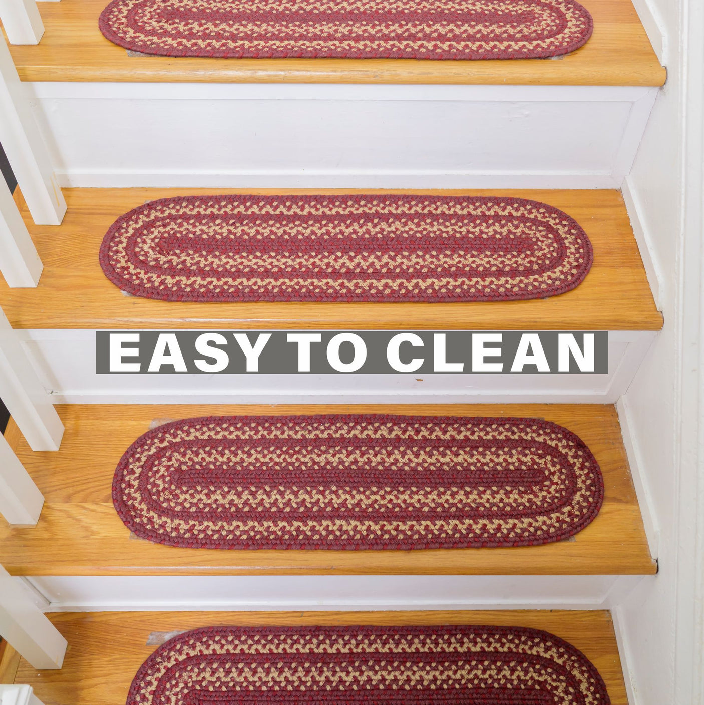 Autumn Maple Burgundy Jute Stair Tread