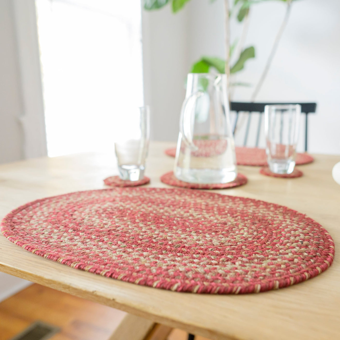 Apple Pie Red Jute Braided Accessories