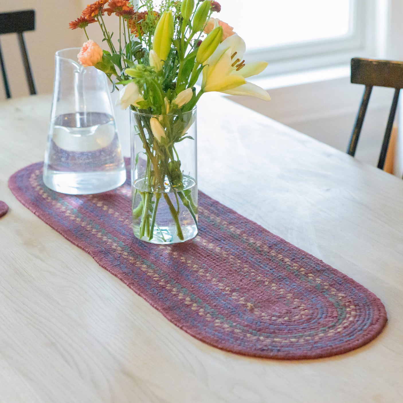 Jamestown Burgundy Jute Braided Accessories