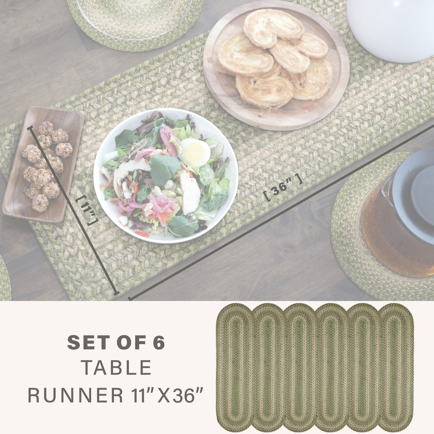 Grassland Green Jute Braided Accessories