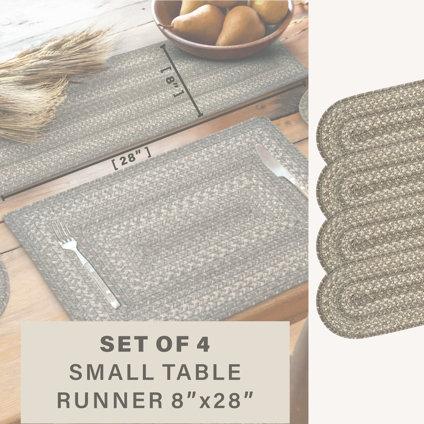 Grey Cloud Jute Braided Accessories