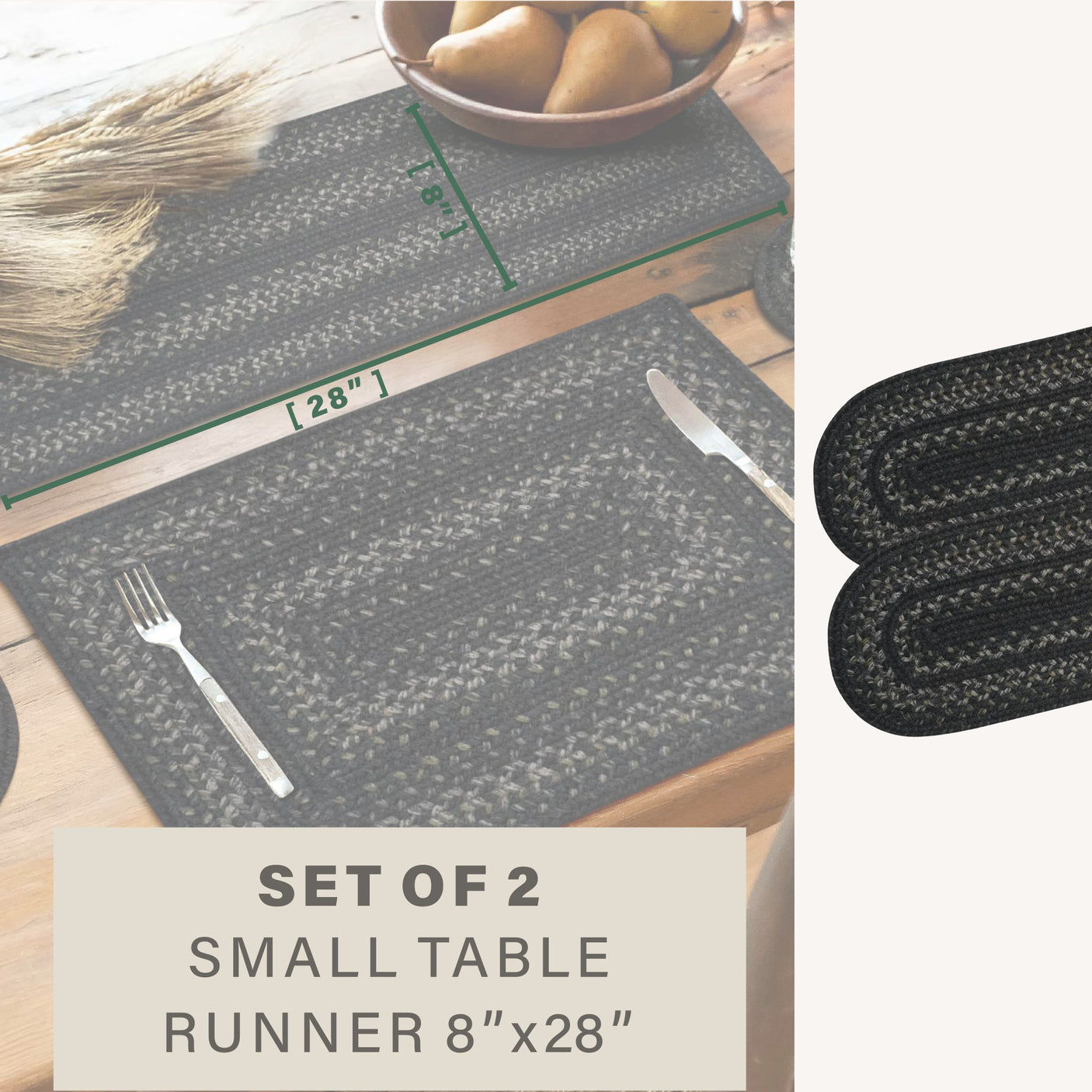 Jet Black Braided Accessories