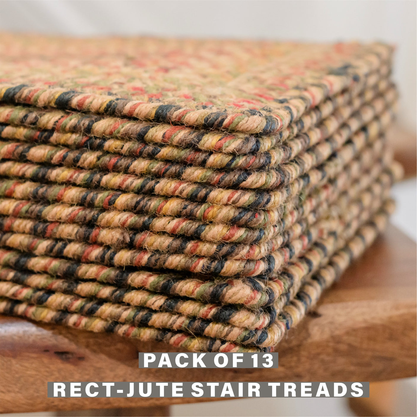 Kingston Multi Color Jute Stair Tread