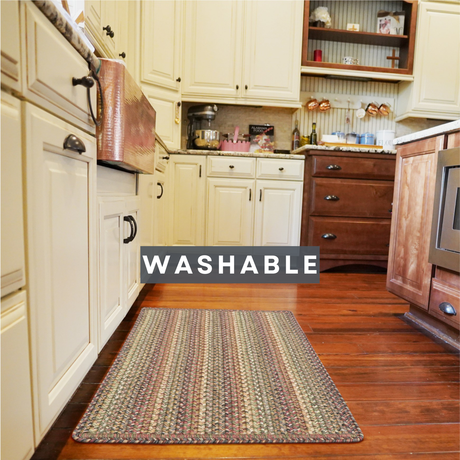 Homespice Trailside Rectangle Ultra Durable Rug With Rug Pad
