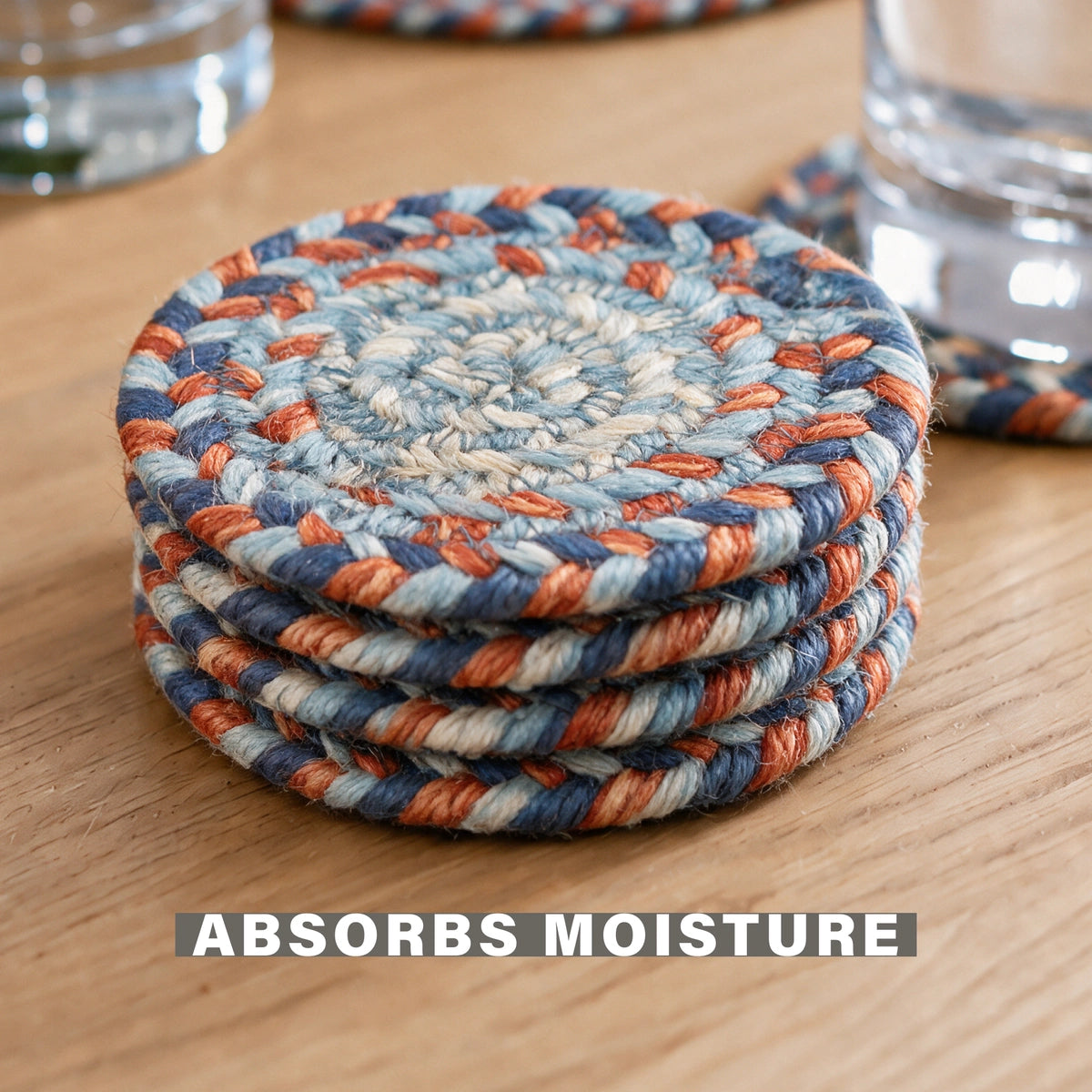 Cape Cod Blue Jute Braided Accessories