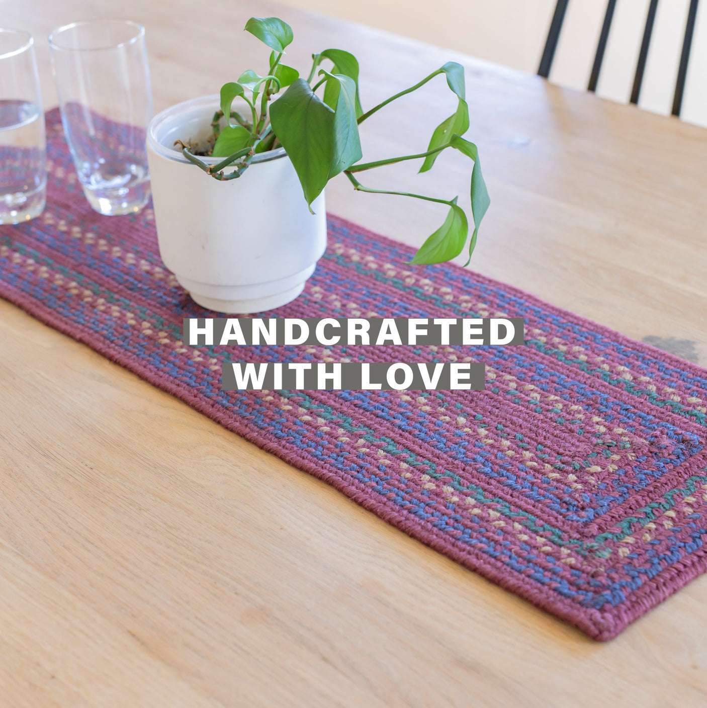 Jamestown Burgundy Jute Braided Accessories