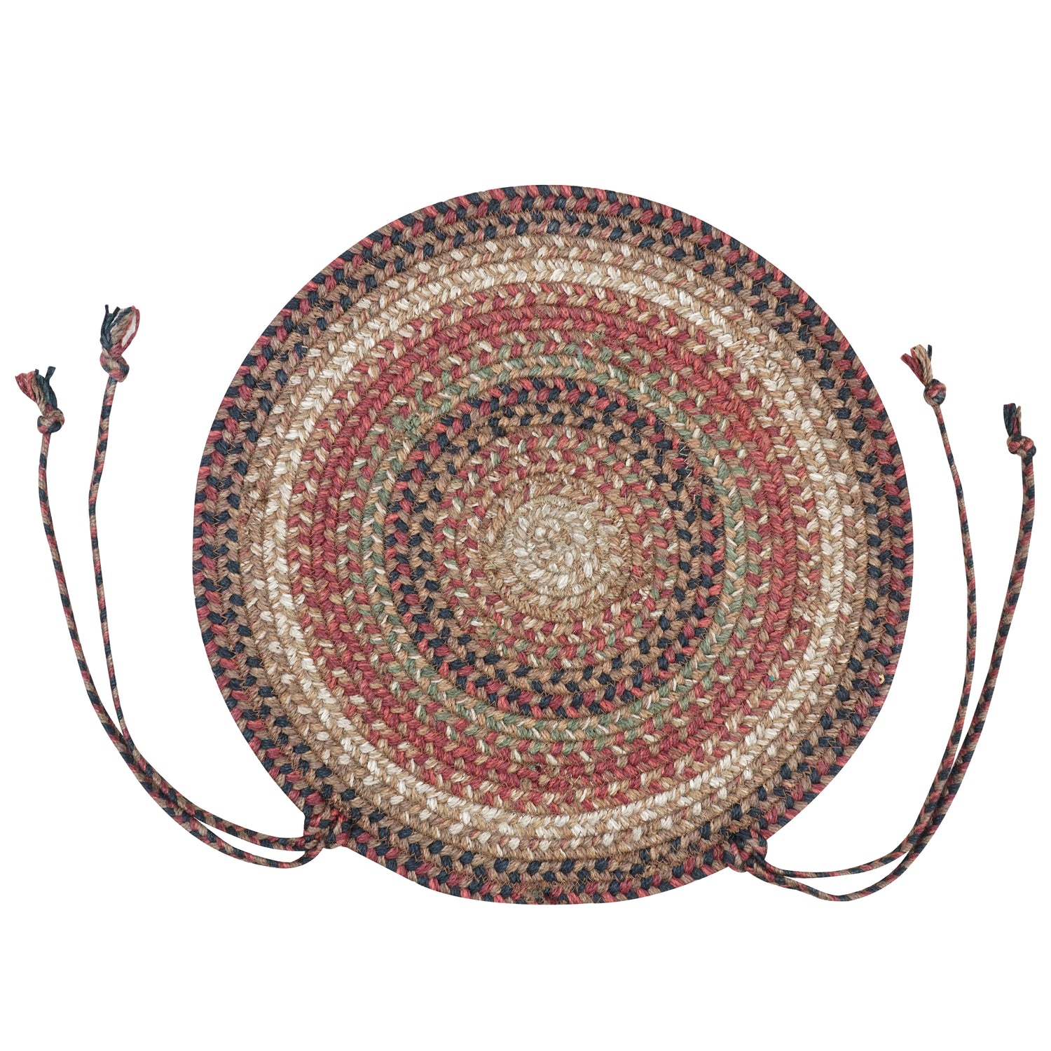 Gingerbread Brown Jute Braided Chairpad