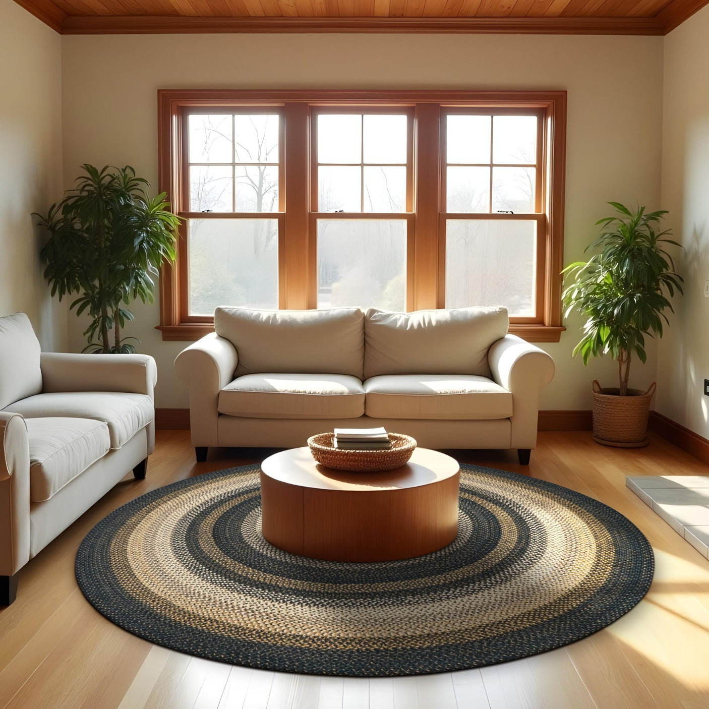 Kilimanjaro Black Jute Braided Round Rugs
