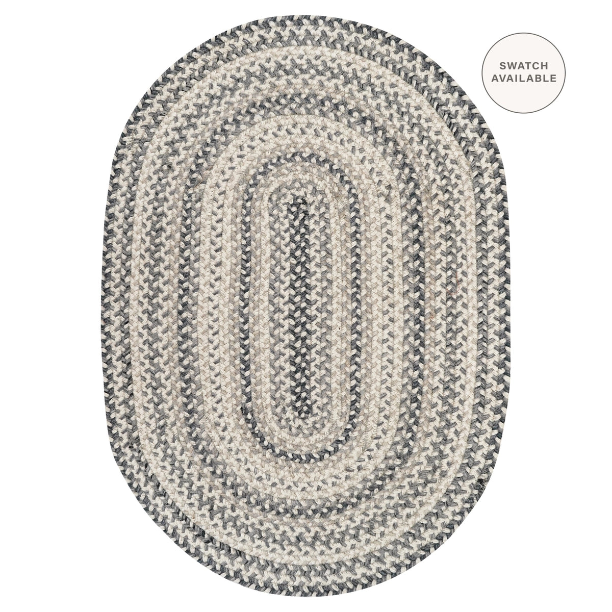 Birch Ivory Jute Oval Braided Rug for Country Decor