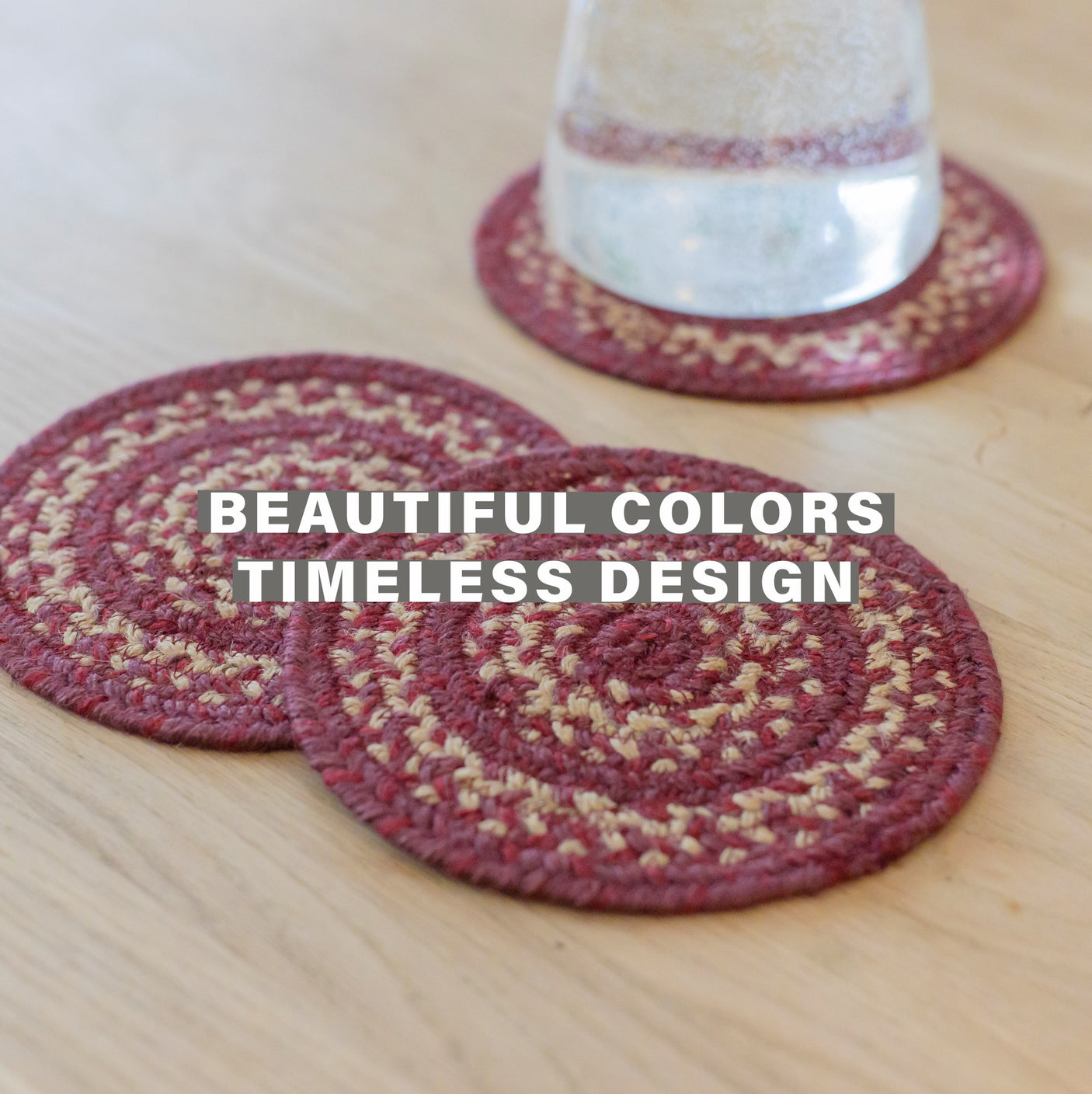 Autumn Maple Burgundy Jute Braided Accessories