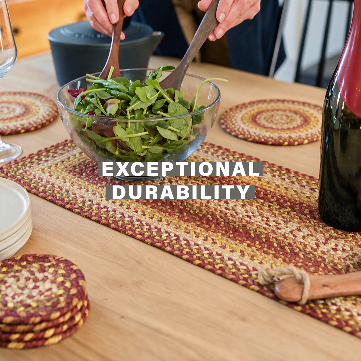 Amber Leaf Red Jute Braided Accessories