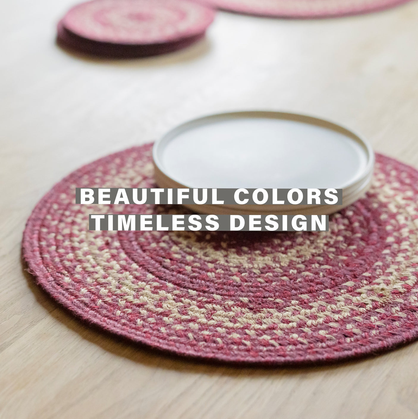 Autumn Maple Burgundy Jute Braided Accessories