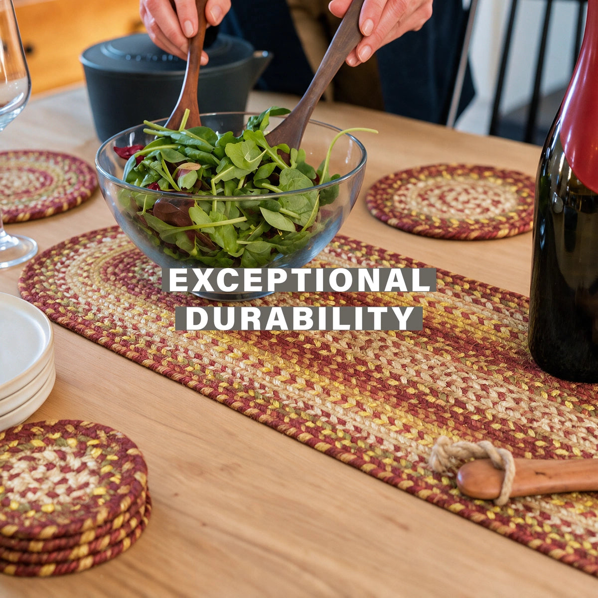 Amber Leaf Red Jute Braided Accessories
