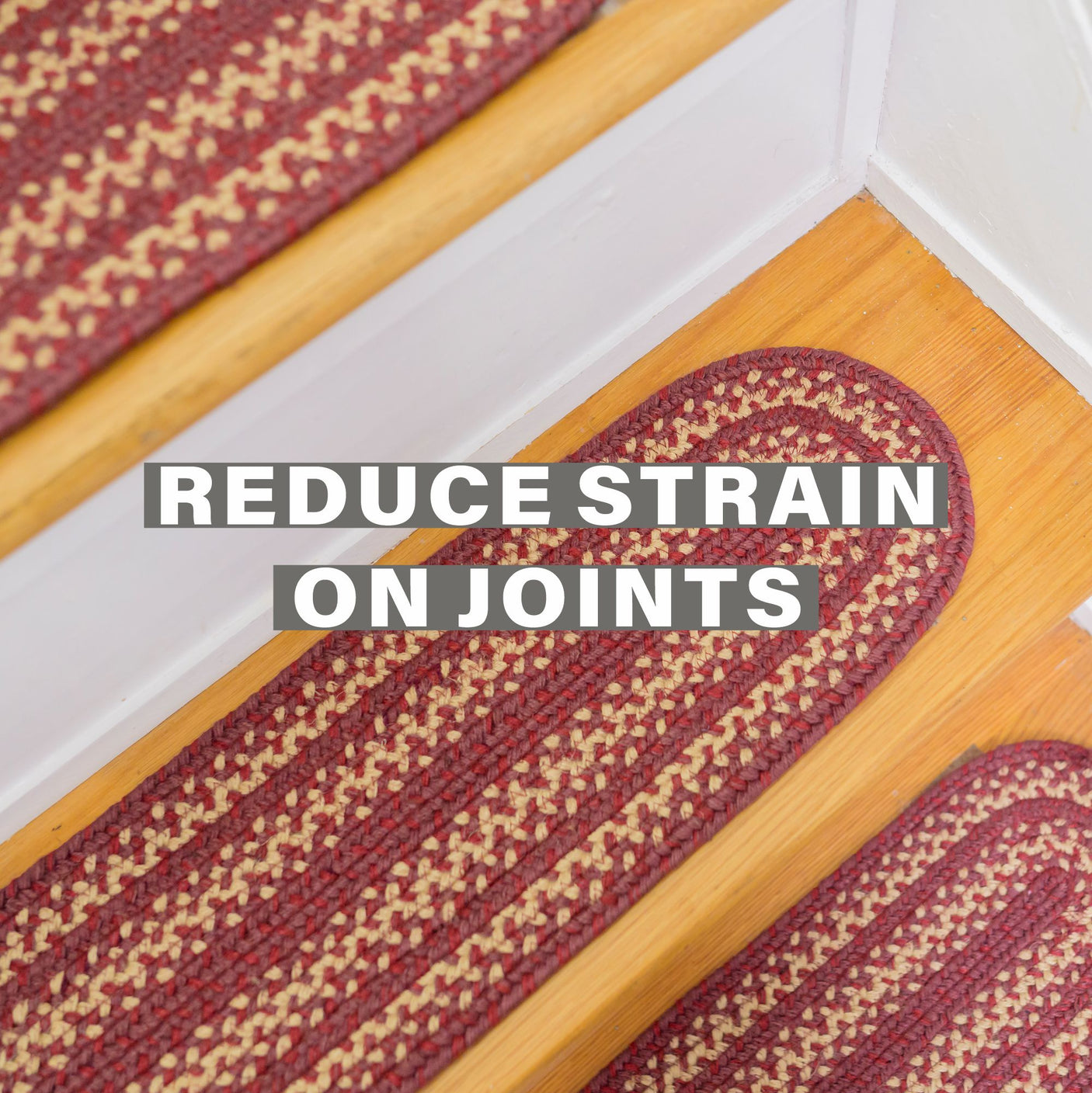 Autumn Maple Burgundy Jute Stair Tread