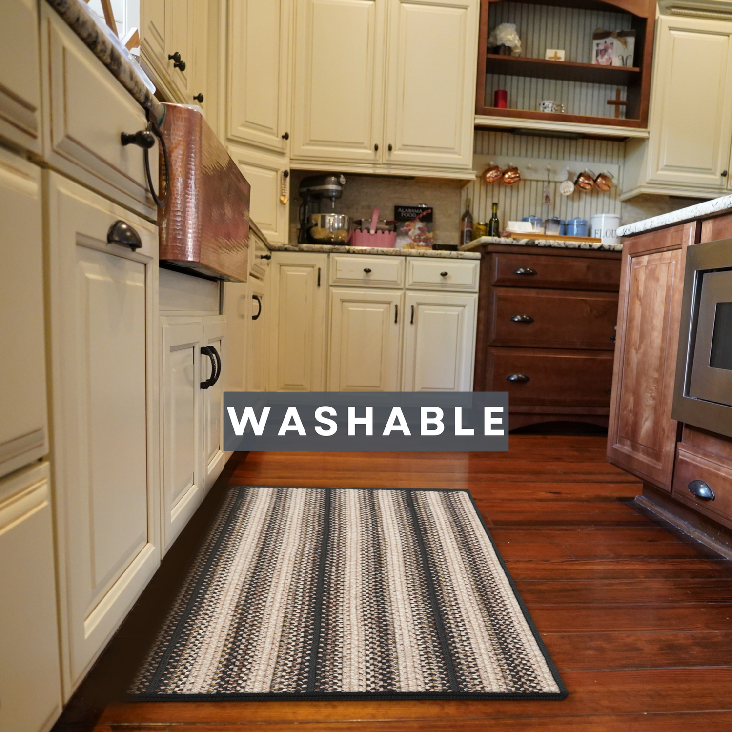 Homespice Serenity Rectangle Ultra Durable Rug With Rug Pad