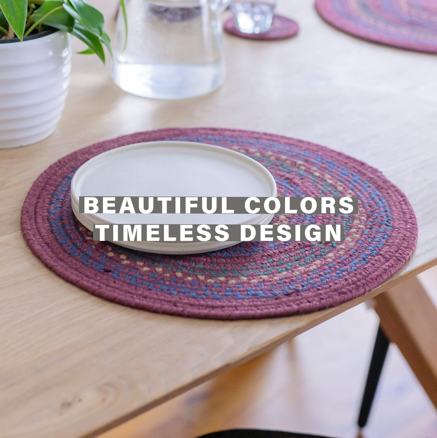 Jamestown Burgundy Jute Braided Accessories