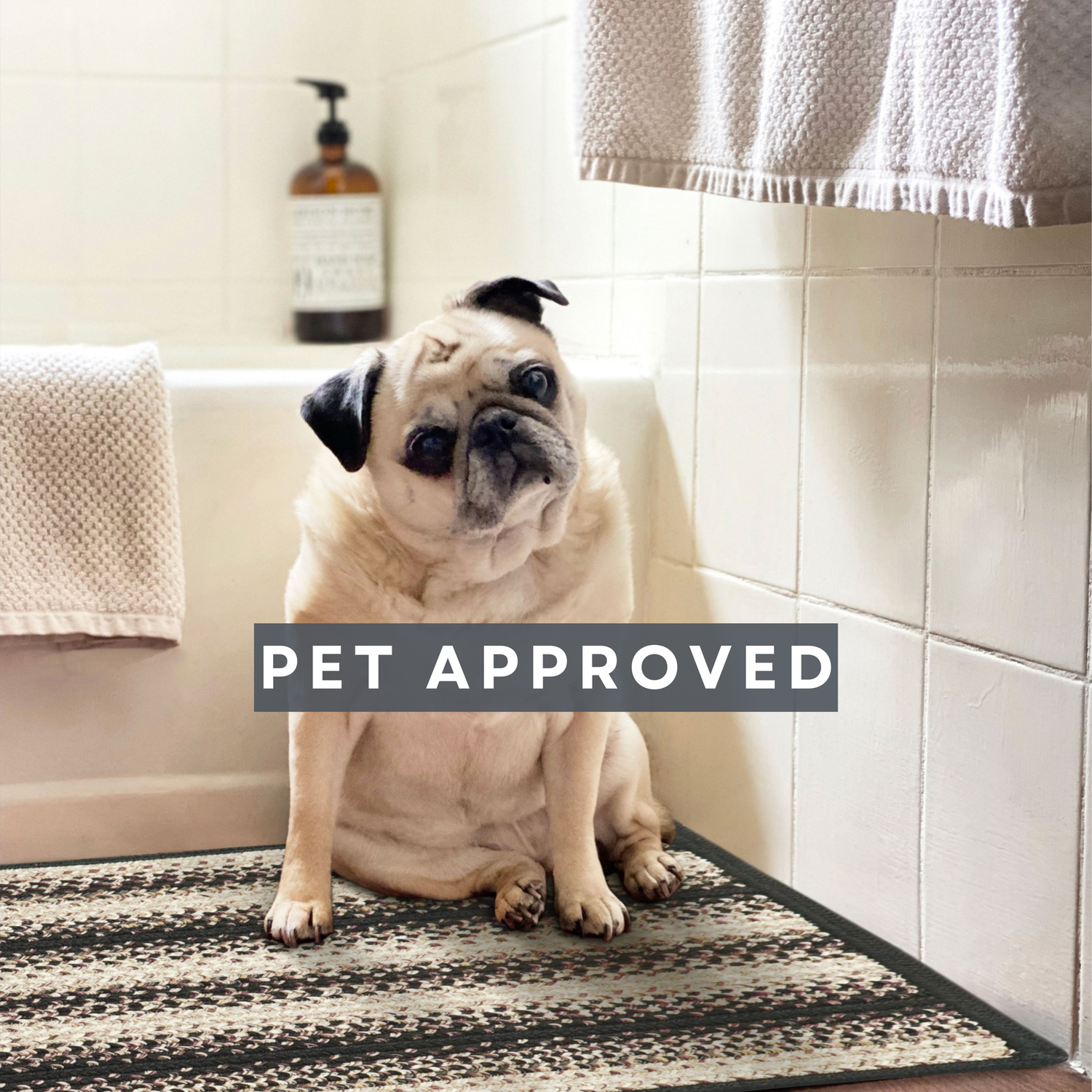 Homespice Serenity Rectangle Ultra Durable Rug With Rug Pad