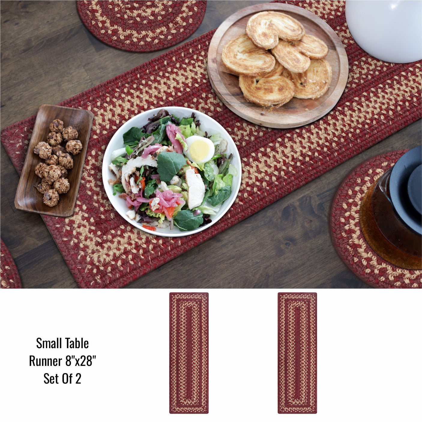 Autumn Maple Burgundy Jute Braided Accessories