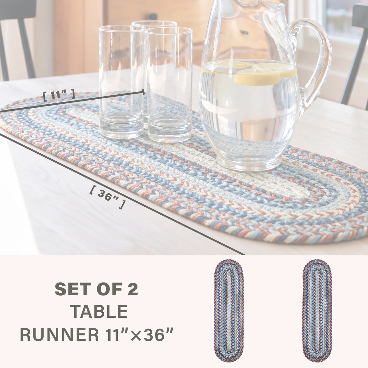 Cape Cod Blue Jute Braided Accessories