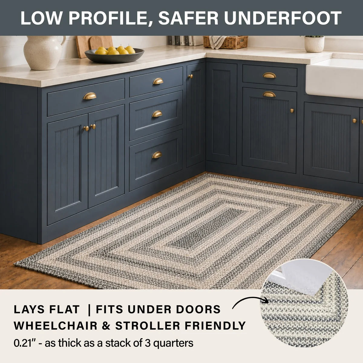 Birch Ivory Braided Jute Rugs for Country Decor