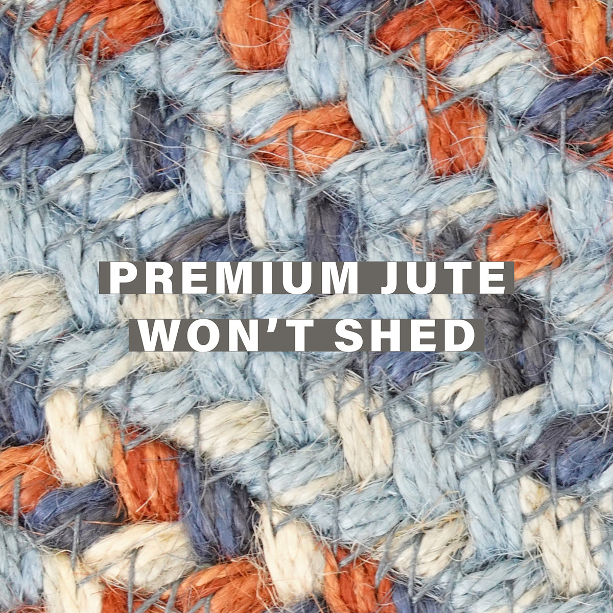 Cape Cod Blue Jute Braided Oval Rugs