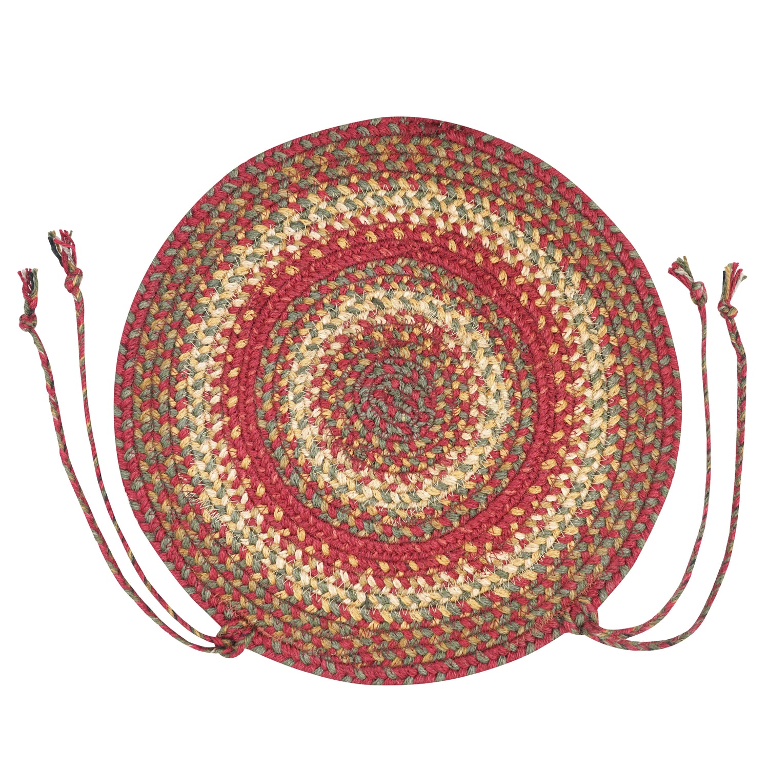 Cider Barn Red Jute Braided Chairpad