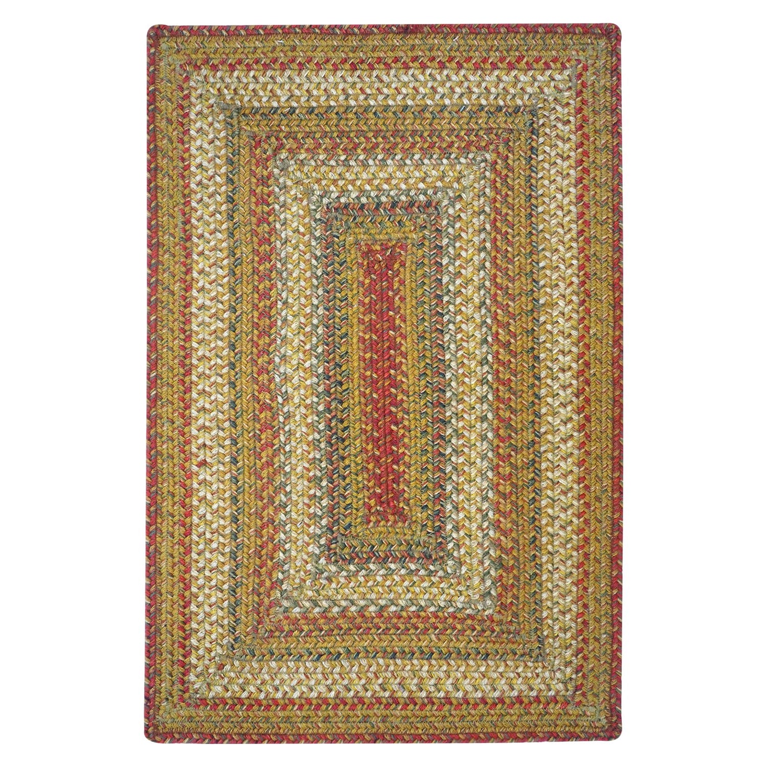 Mustard Seed Red - Green Jute Braided Rectangular Rugs