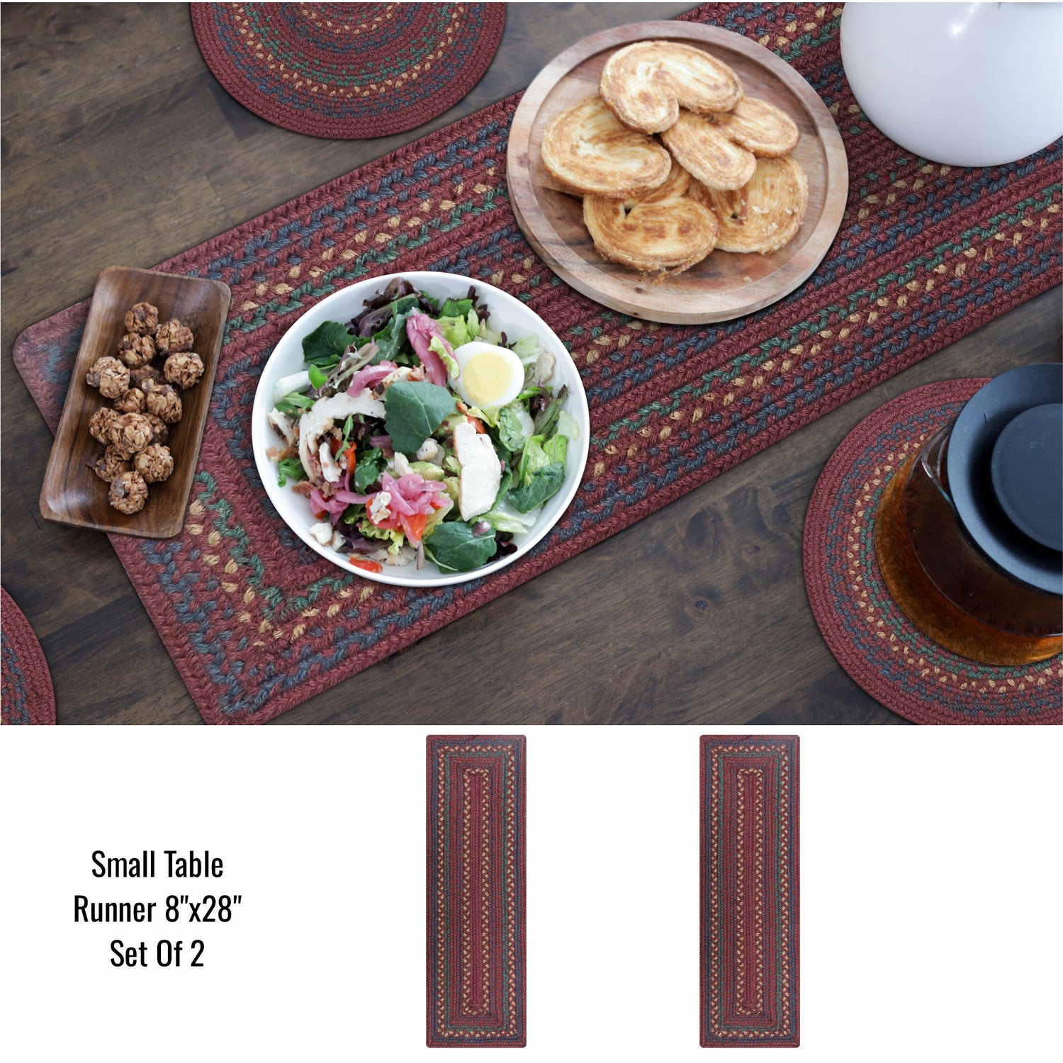 Jamestown Burgundy Jute Braided Accessories