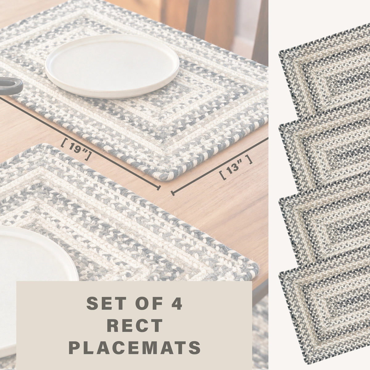Birch Ivory Jute Braided Accessories