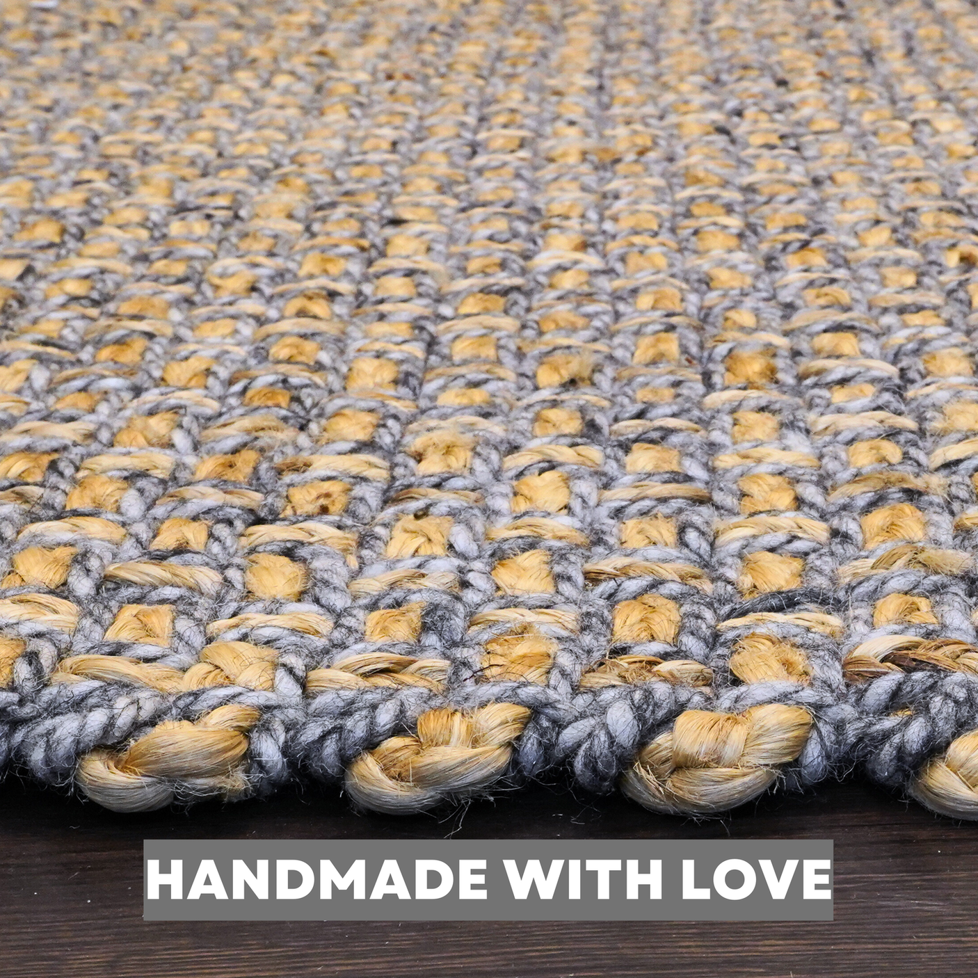 River Rock Jute And Wool Farmhouse Rug