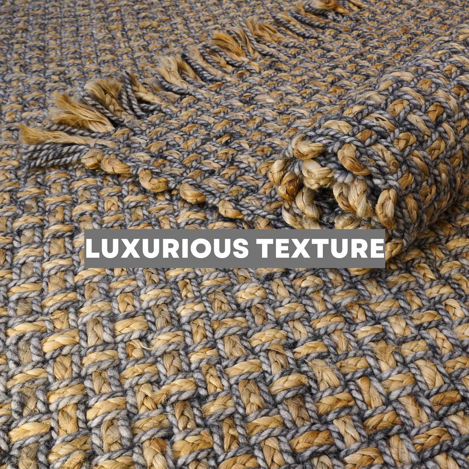 River Rock Jute And Wool Farmhouse Rug