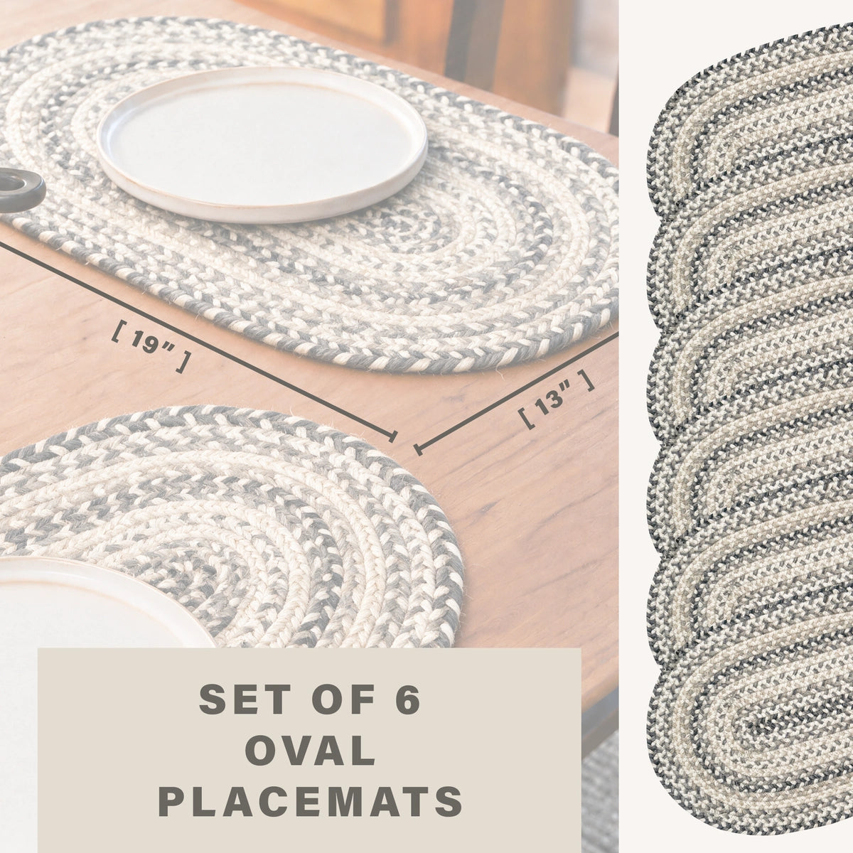 Birch Ivory Jute Braided Accessories