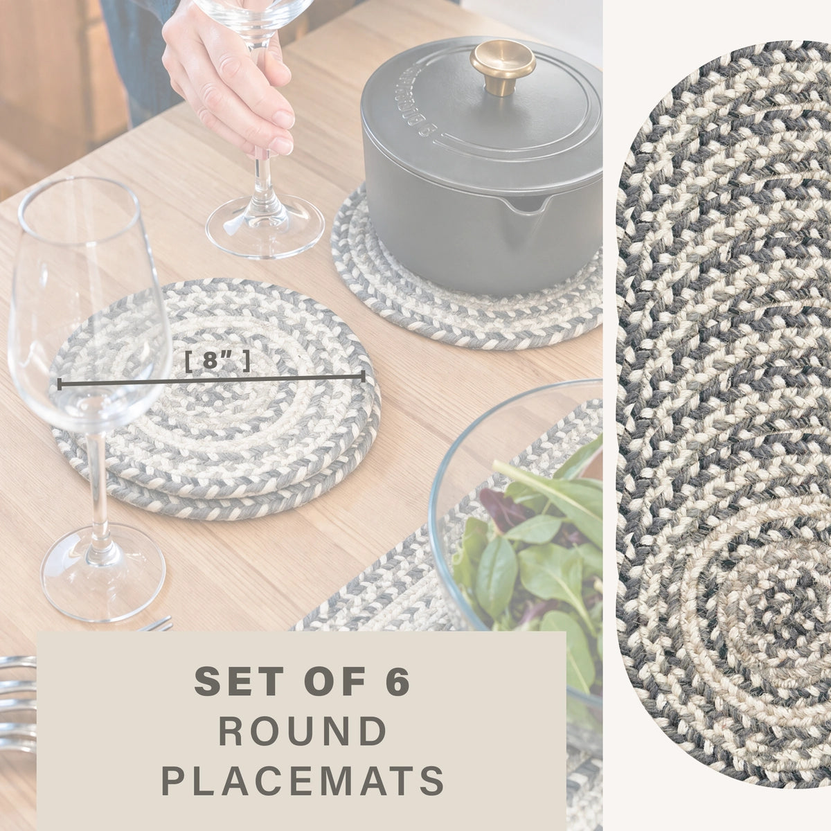 Birch Ivory Jute Braided Accessories