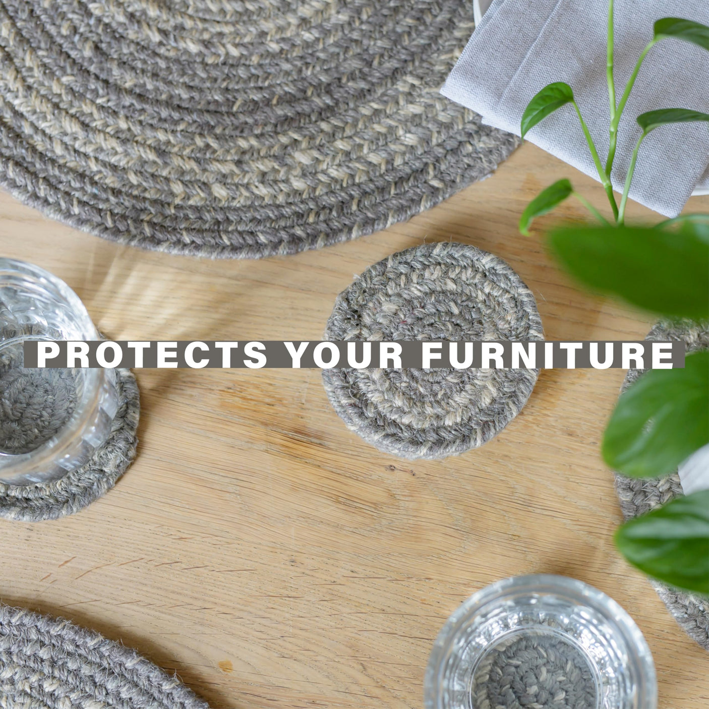 Grey Cloud Jute Braided Accessories