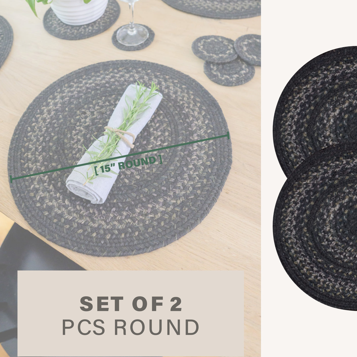 Jet Black Braided Accessories
