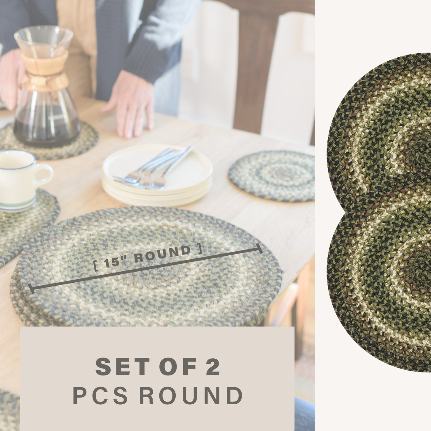 Pinecone Green Braided Accessories