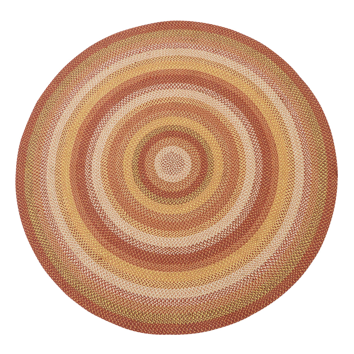 Amber Leaf Brick Red Jute Braided Round Rugs
