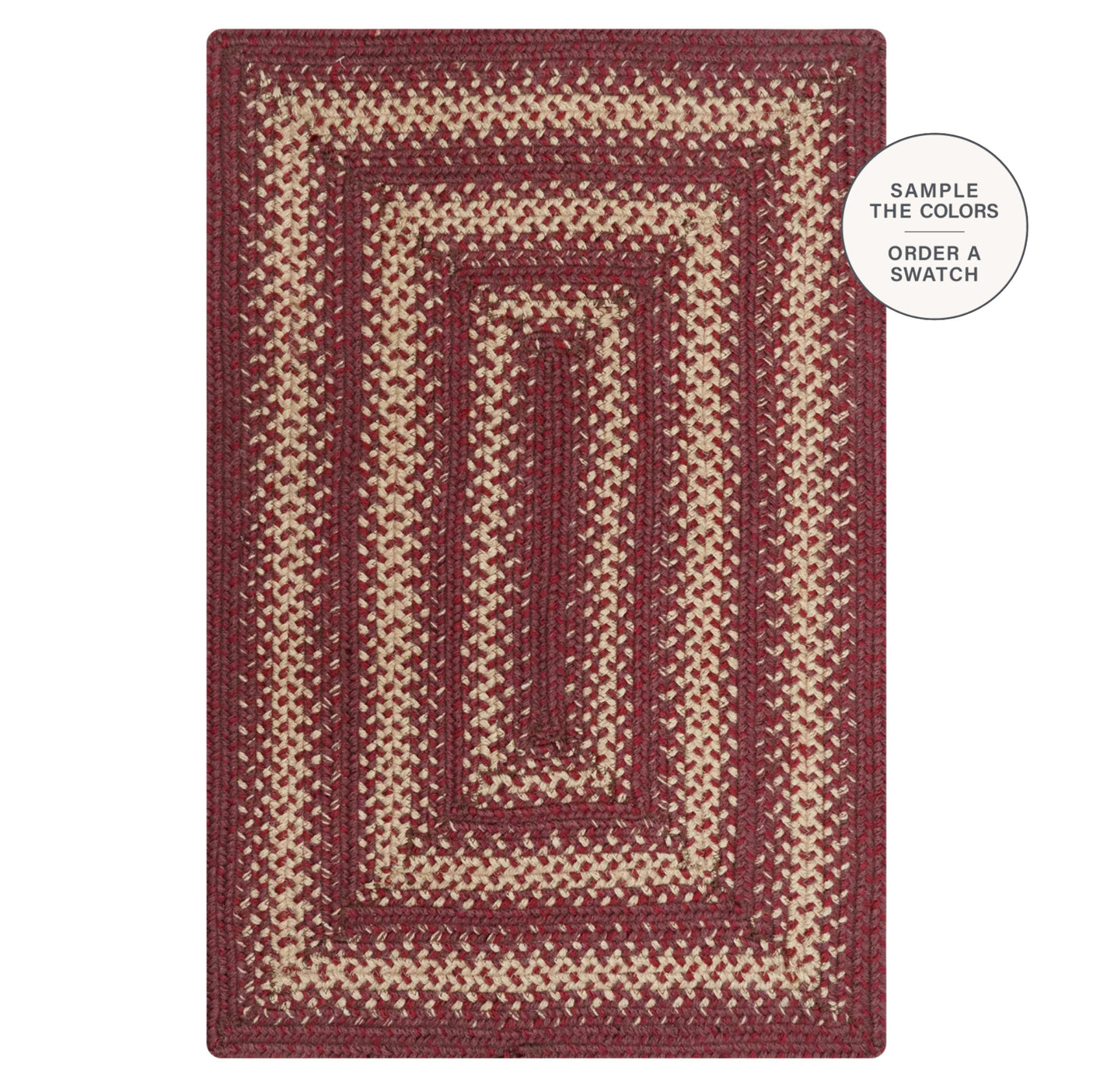 Autumn Maple Burgundy Jute Braided Rugs
