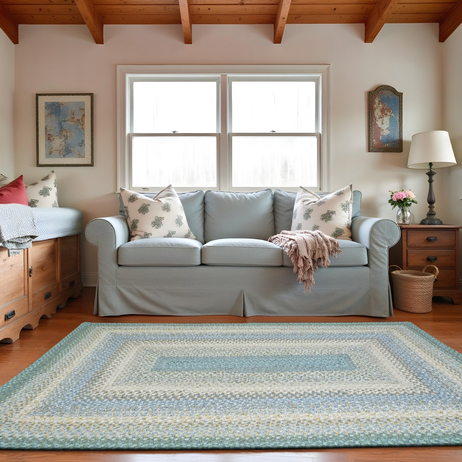 Baja Blue Cotton Braided Rugs