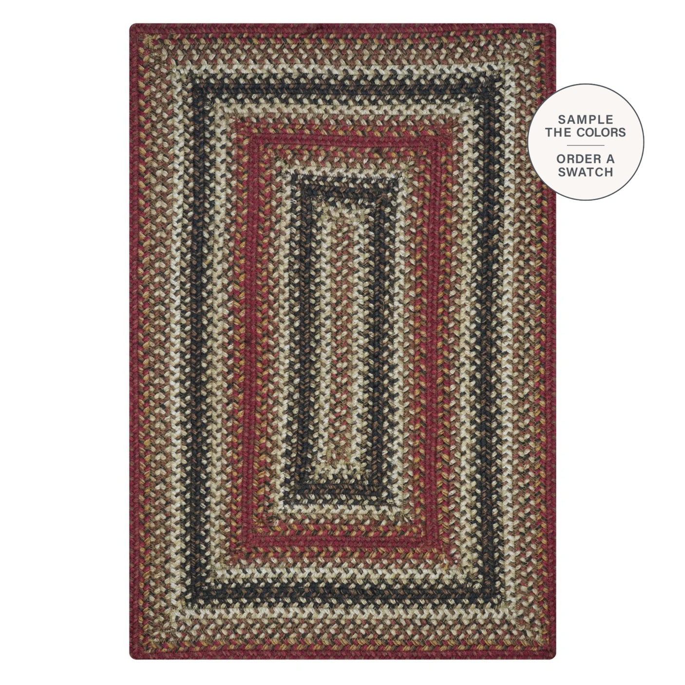 Chester Red Jute Braided Area Rugs