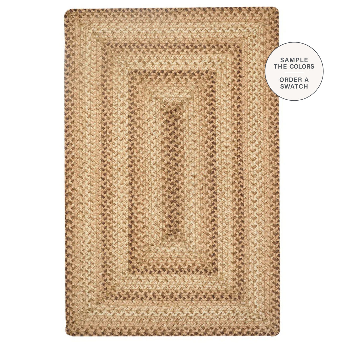 Cookie Dough Brown Jute Braided Rug