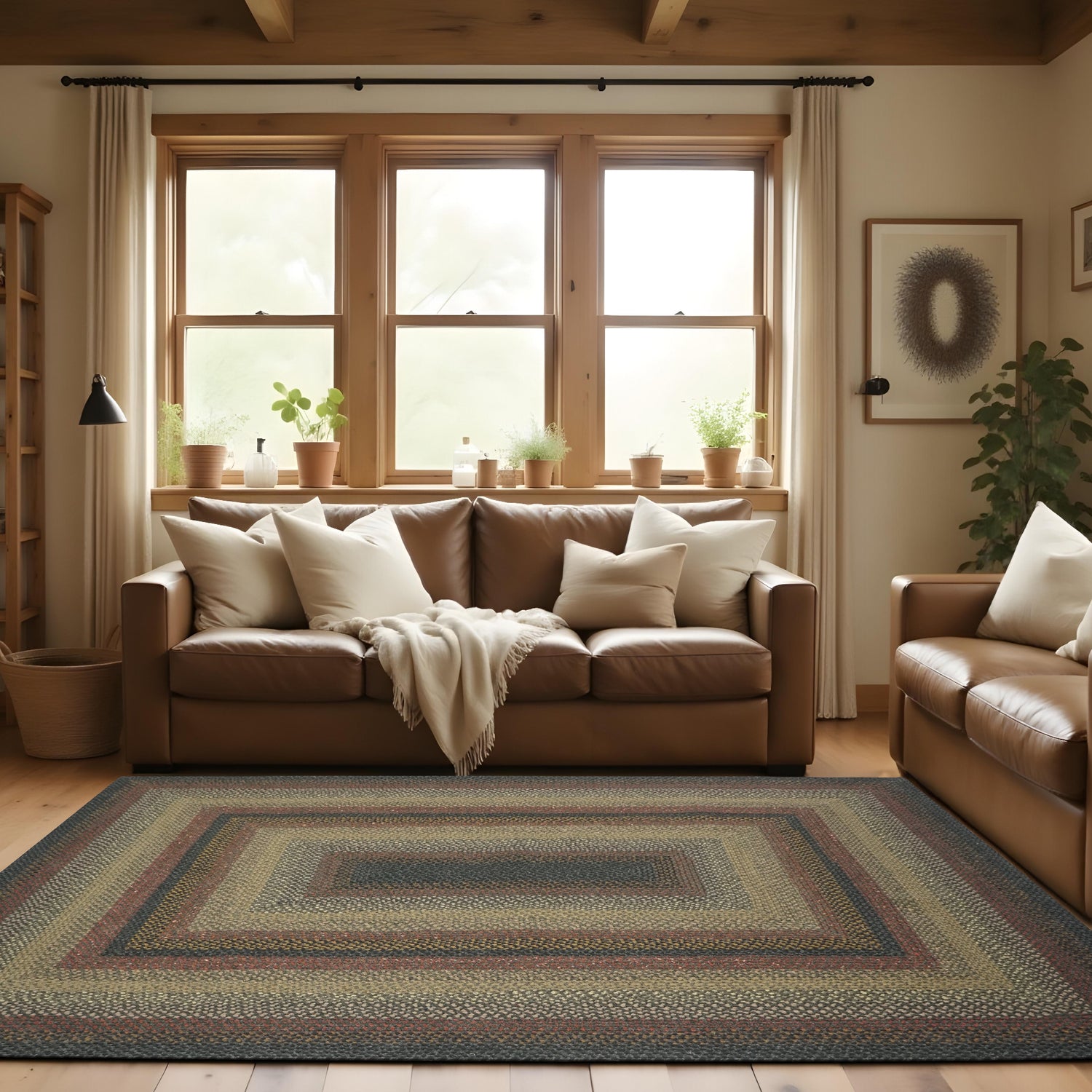 Enigma Black, Khaki Cotton Braided Rugs